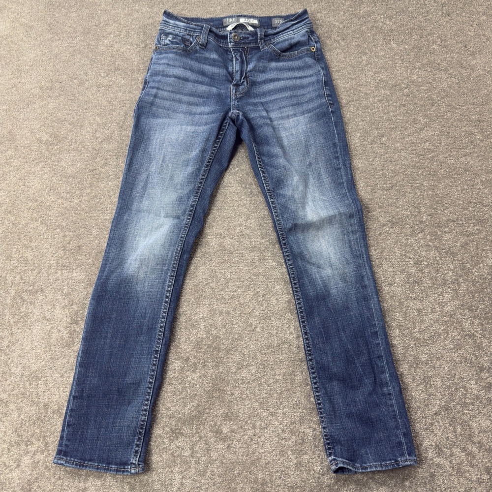 BKE‎ Alec Straight Leg Jeans Mens 27S Blue Medium Wash Stretch Denim ABP5084